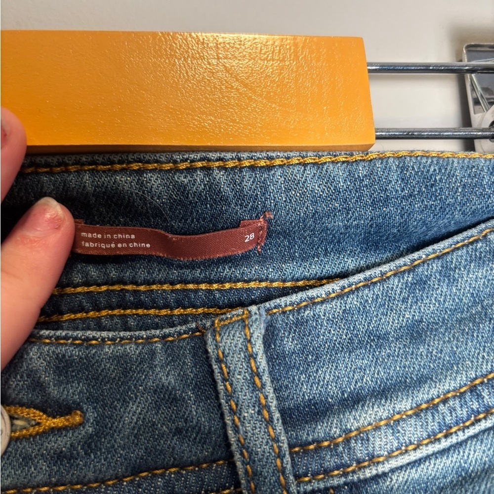 Pilcro and the Letterpress Blue Distressed Boyfriend Jeans - Picture 4 of 9